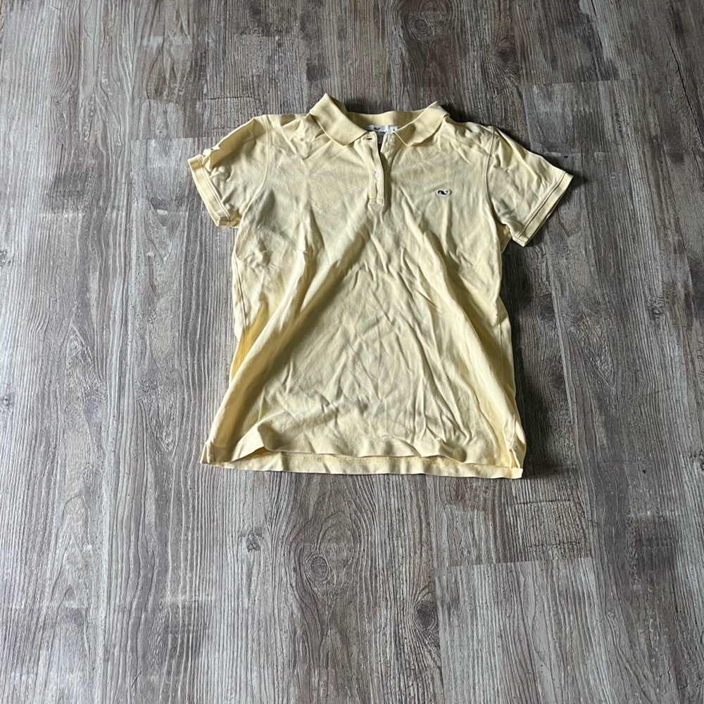 Vineyard Vines Boy’s Medium Pastel Yellow Short Sleeve Polo Shirt
